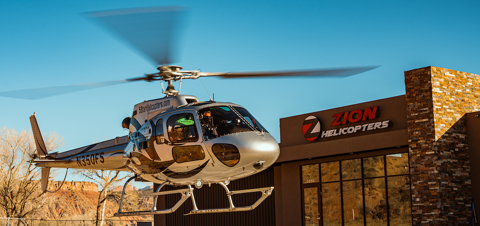 zion helicopter heliport departure