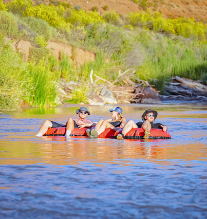 Enjoy a fun day out with Float Zion River Tubing with friends and family on the Virgin River. Tubing in Zion is a great way to relax with the family and get away from all the hiking chaos inside the national park. 